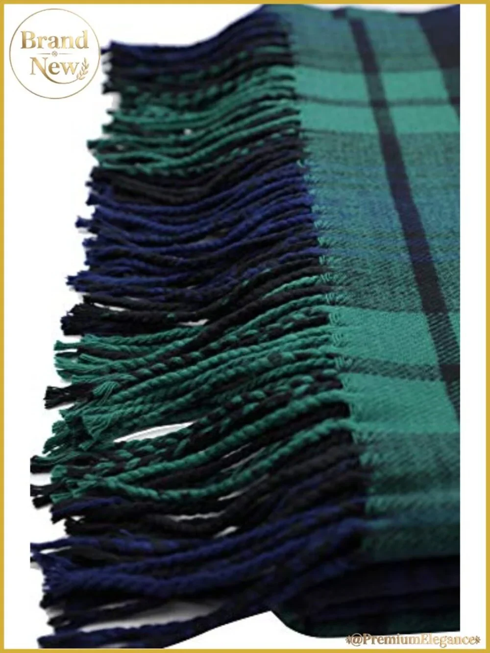 Oversized Scottish Tartan Plaid Shawl Wrap Soft Viscose Winter Scarf